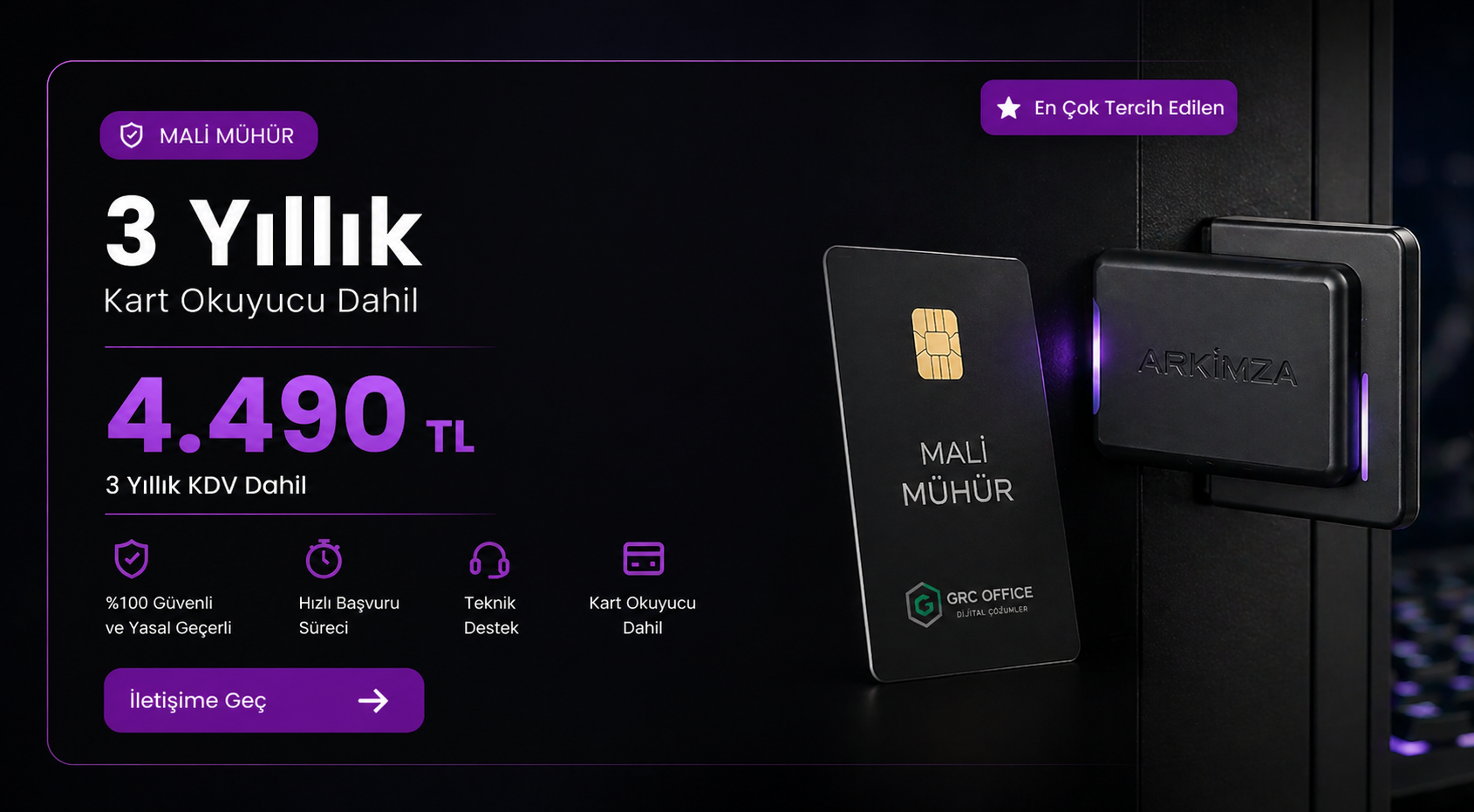 Mali mühür 3 yıllık fiyat 4490 TL